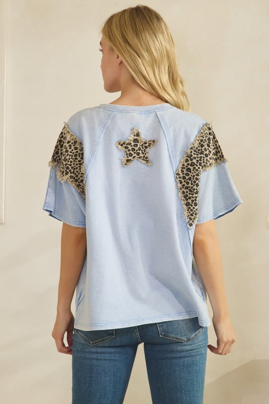 Blusa estrella animal print