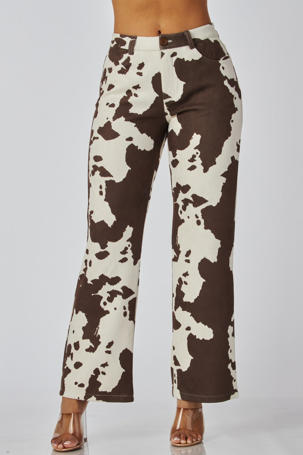 Pantalón tipo suede Cow