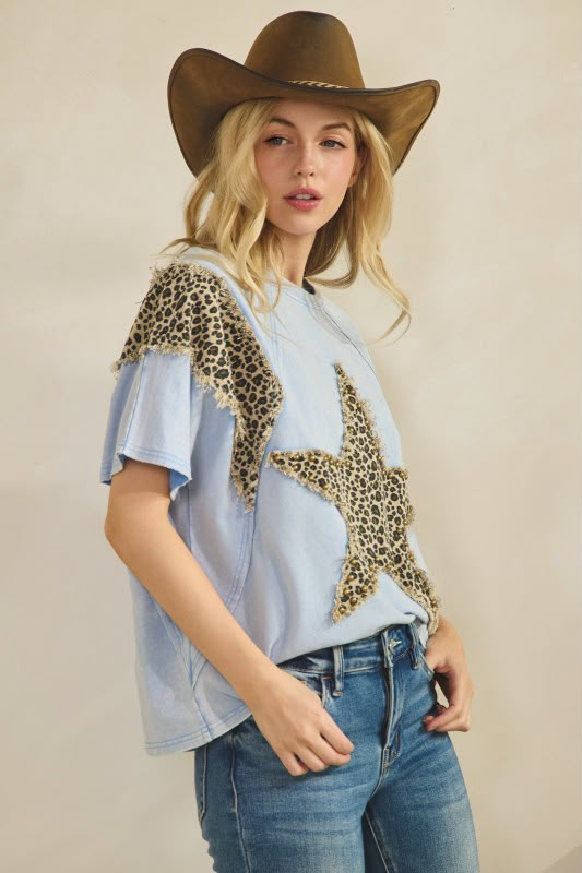 Blusa estrella animal print
