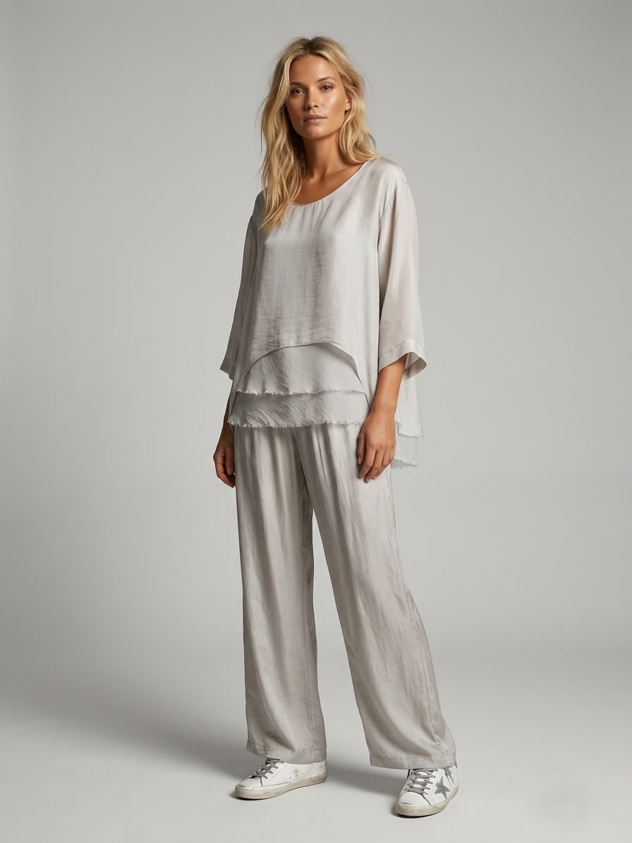 Blusa seda gajos