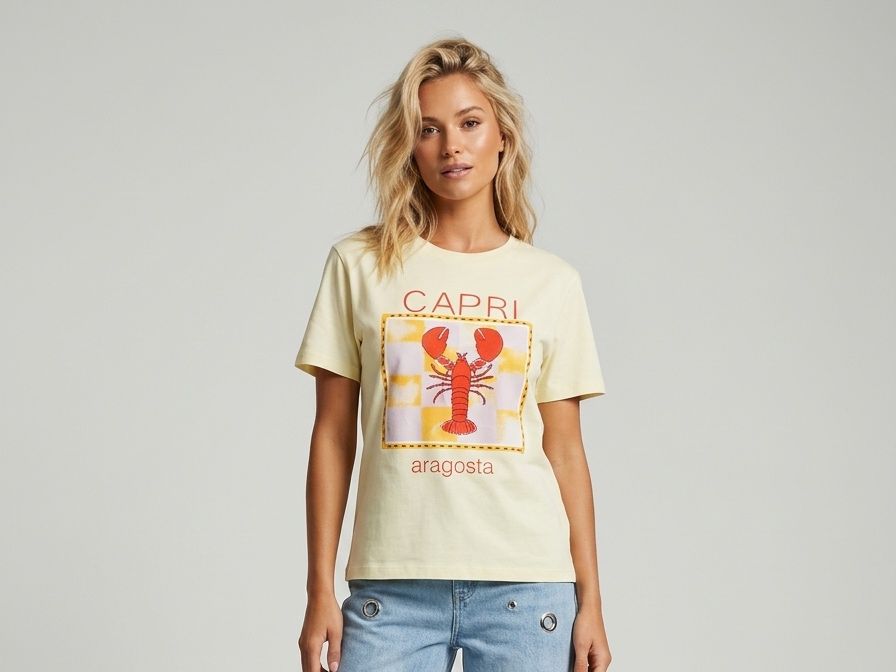 Camiseta estampada langosta
