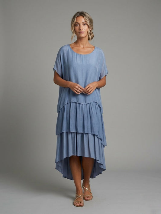 Vestido de seda pisos