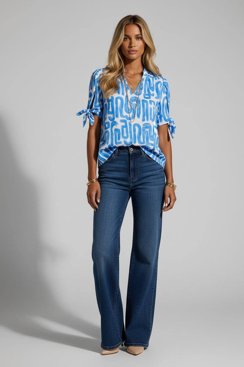 Blusa grecas amarre