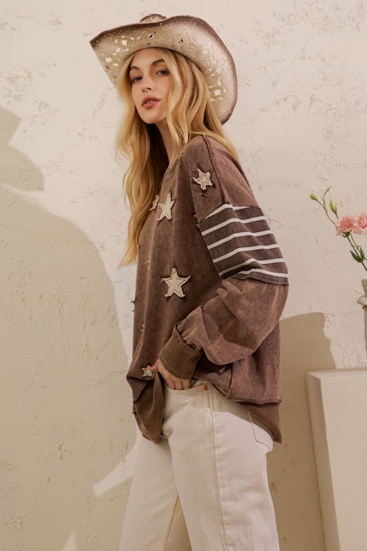 Blusa estrellas y rayas