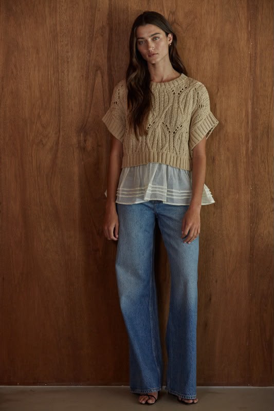 Blusa tejida Peplum