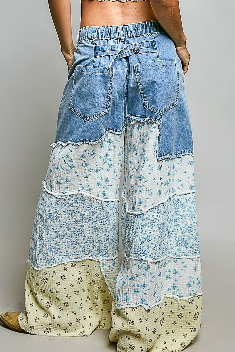 Pantalón multi telas