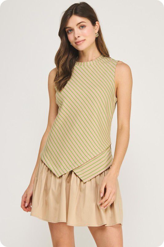 Vestido combinación de texturas