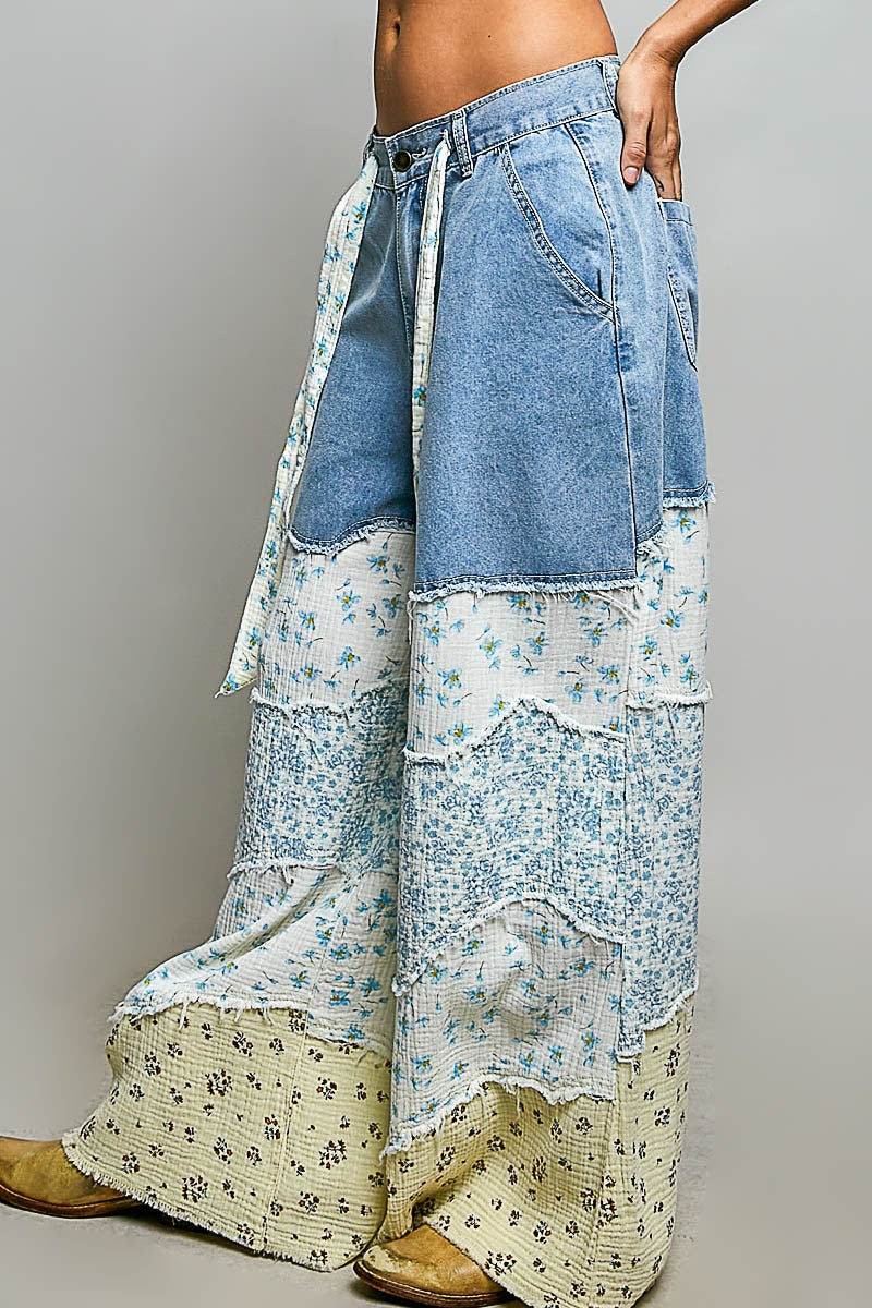 Pantalón multi telas