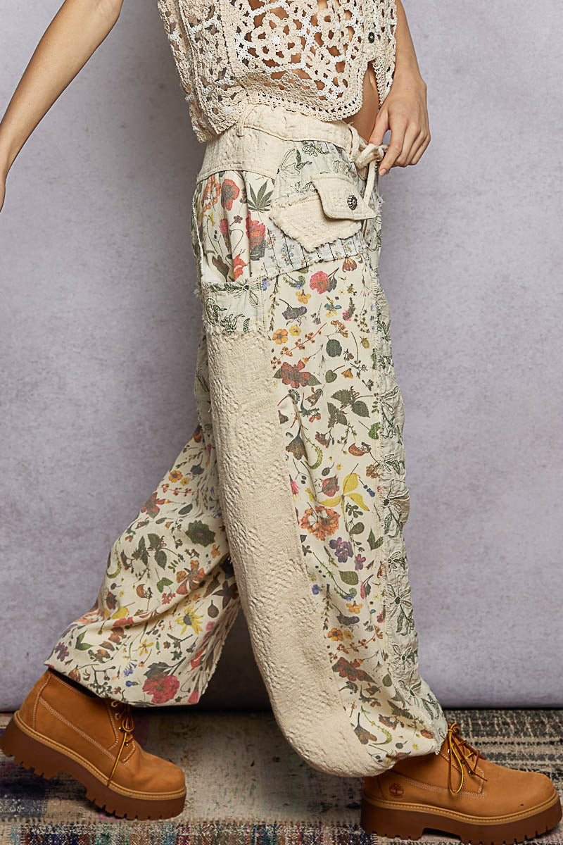Pantalon multi texturas
