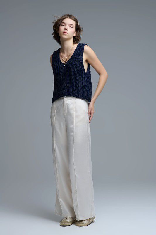 Chaleco tejido con detalles de lentejuela