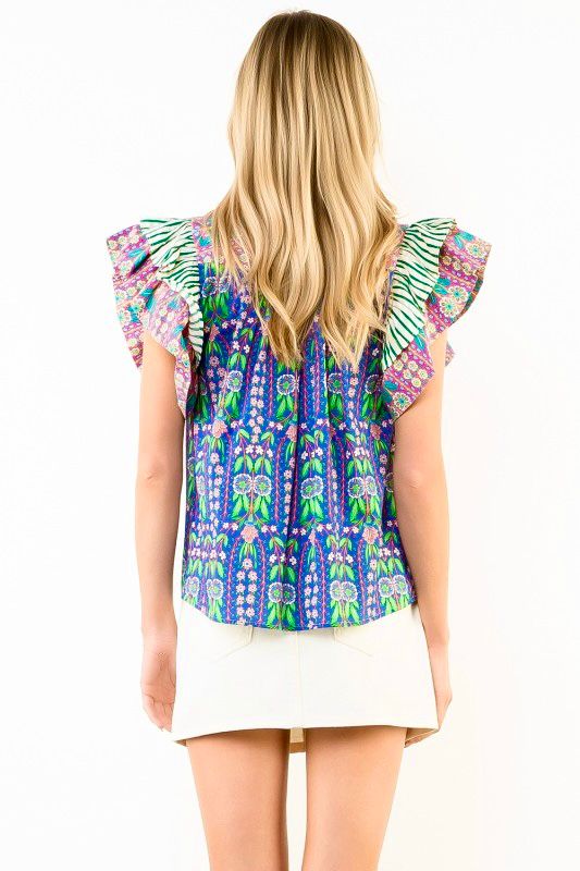 Blusa multi estampada