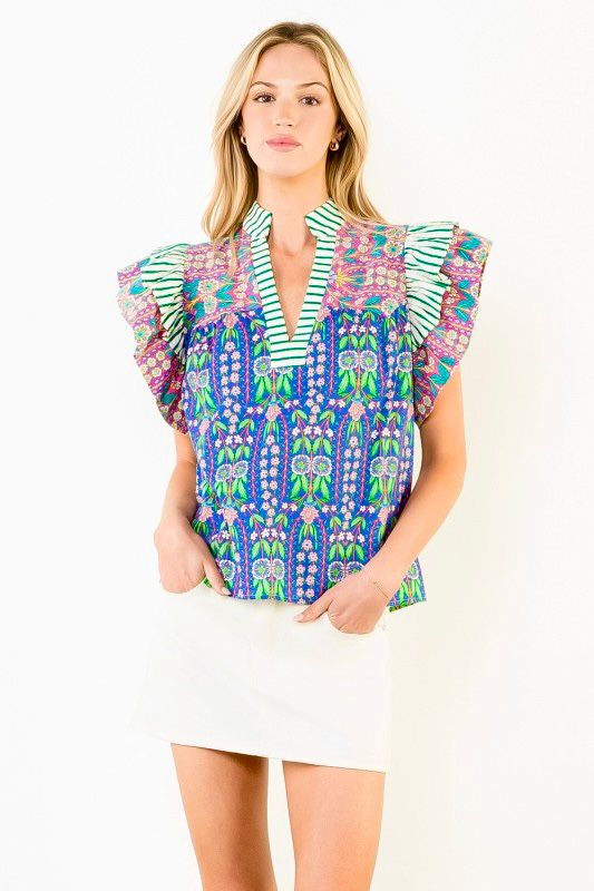 Blusa multi estampada