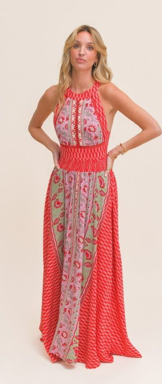 Vestido estampado amarre