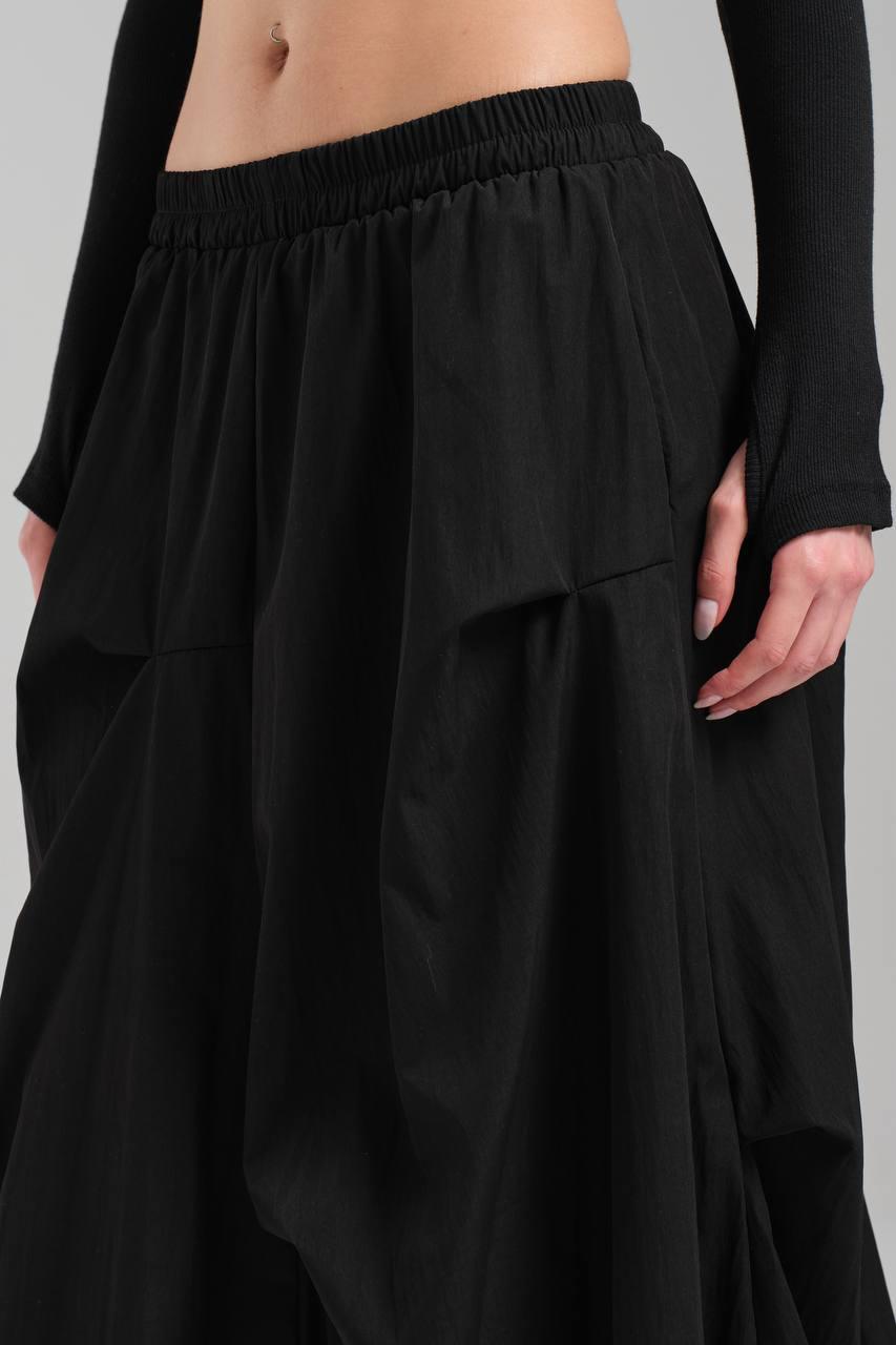 Falda con fruncido y tul