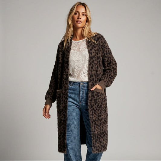 Suéter pelo suave animal print