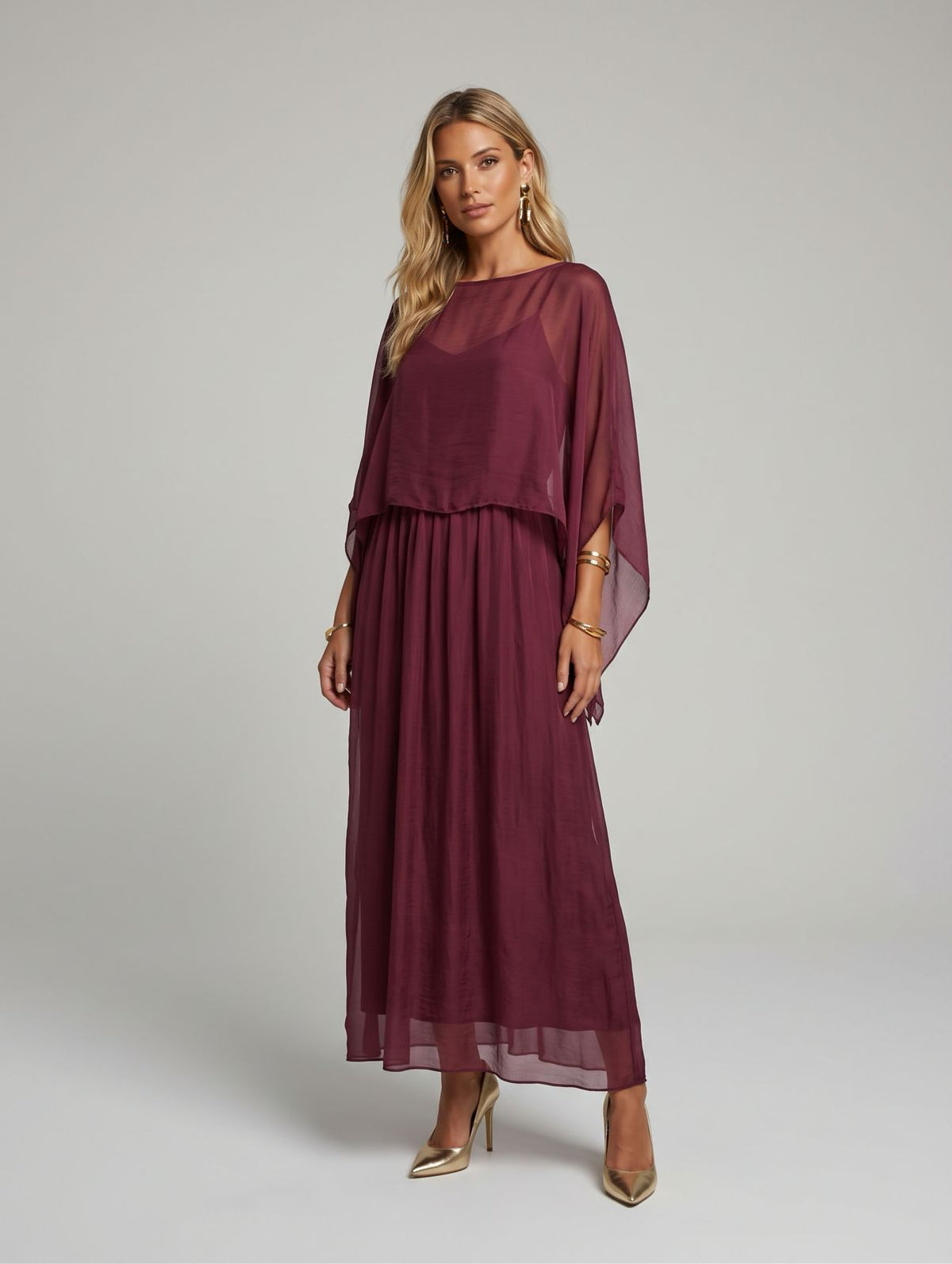 Vestido seda 2 piezas