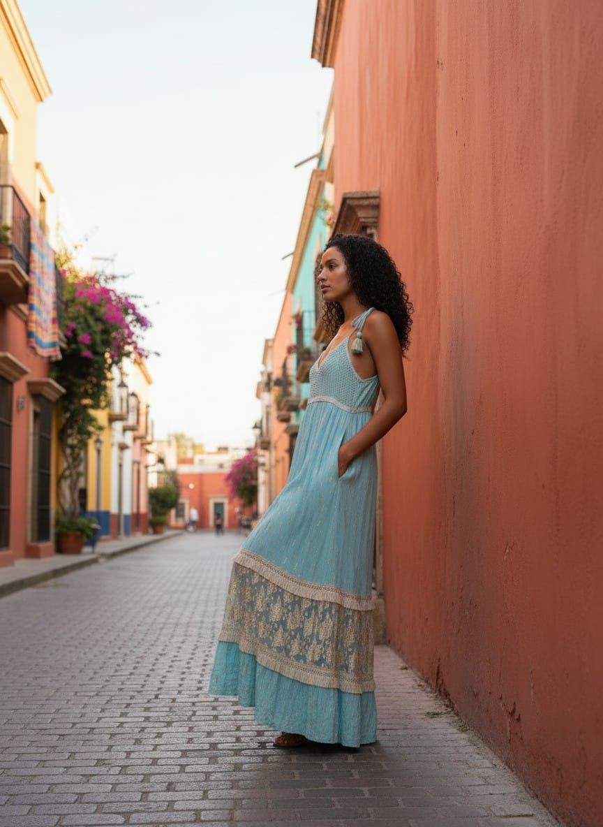 Vestido con perlas y foil