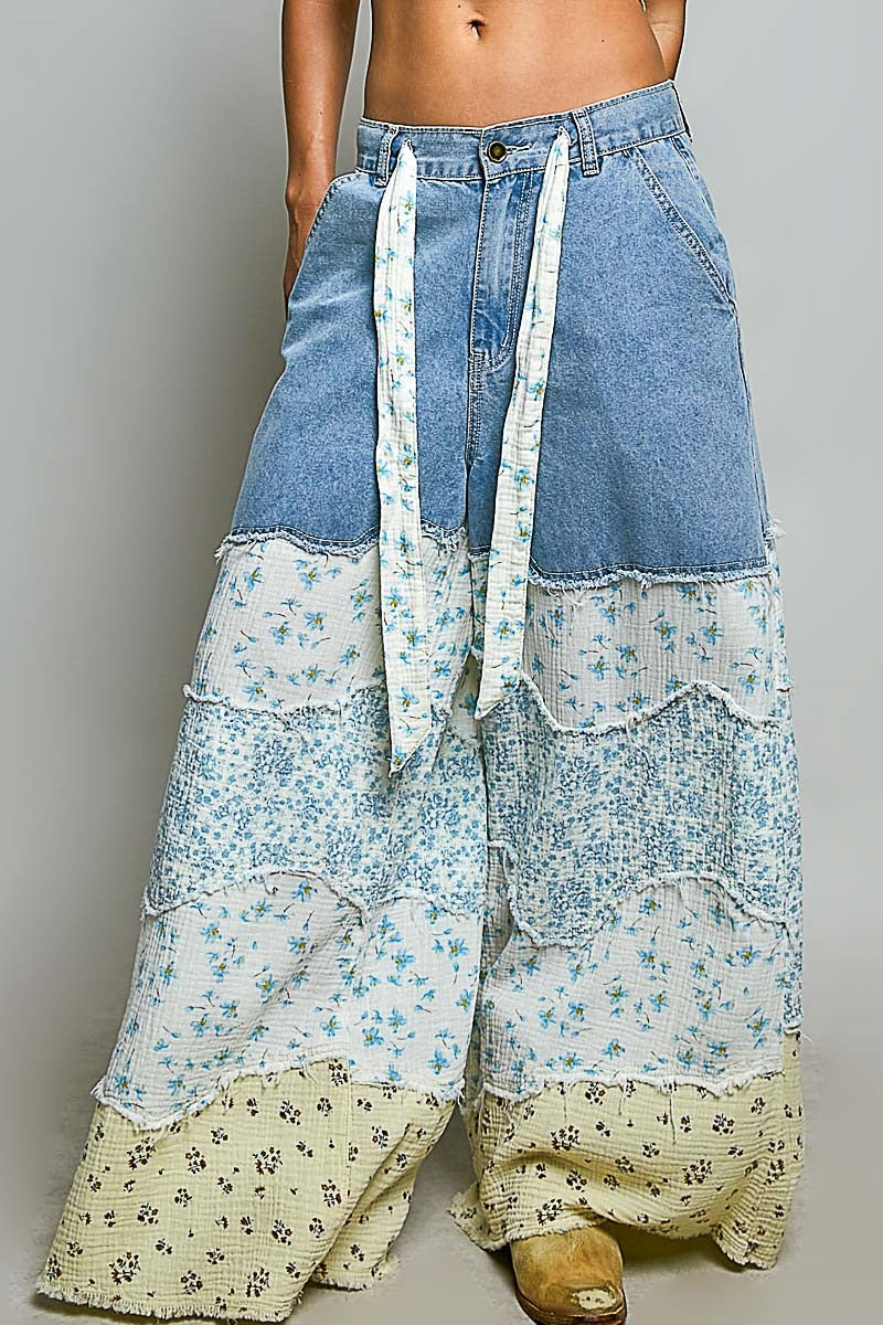 Pantalón multi telas