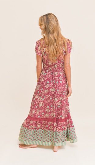Vestido estampado botones