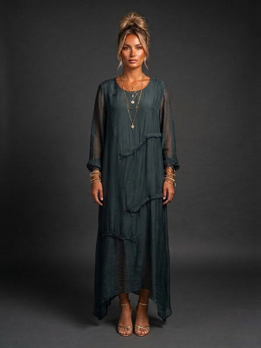Vestido seda vivos