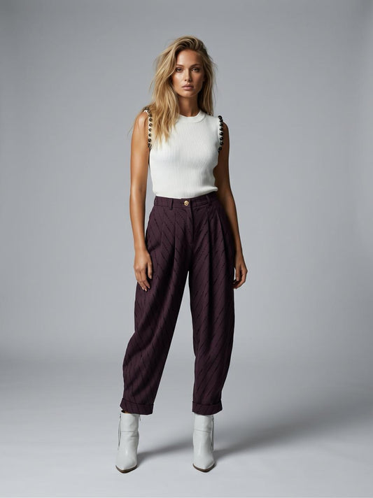 Pantalón barrel estampado