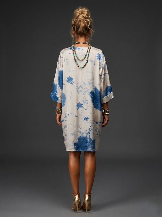 Vestido satinado manchas