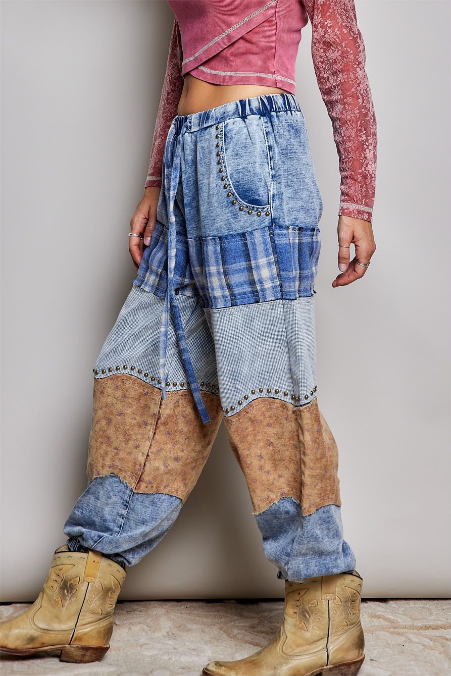 Pantalón globo telas