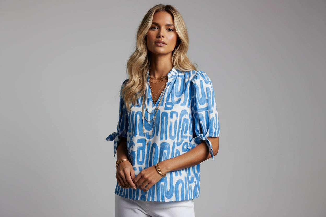Blusa grecas amarre