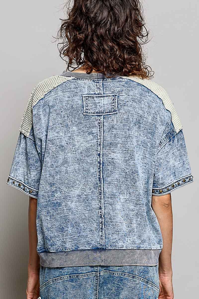 Blusa simulación mezclilla